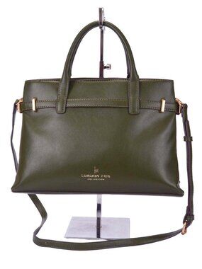 LONDON FOG GREEN CROSSBODY PURSE SOFT FAUX LEATHER
